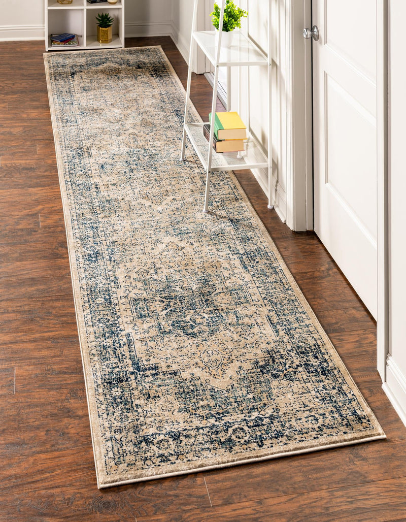 Copenhagen Dahlia Collection Area Rug -  Hellerup Runner Beige  lifestyle 24