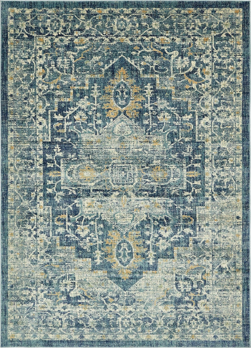 Copenhagen Dahlia Collection Area Rug -  Hellerup Rectangle Navy Blue  lifestyle 2