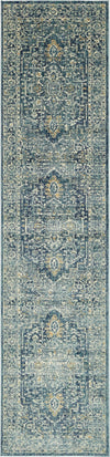 Copenhagen Dahlia Collection Area Rug -  Hellerup Runner Navy Blue  lifestyle 21