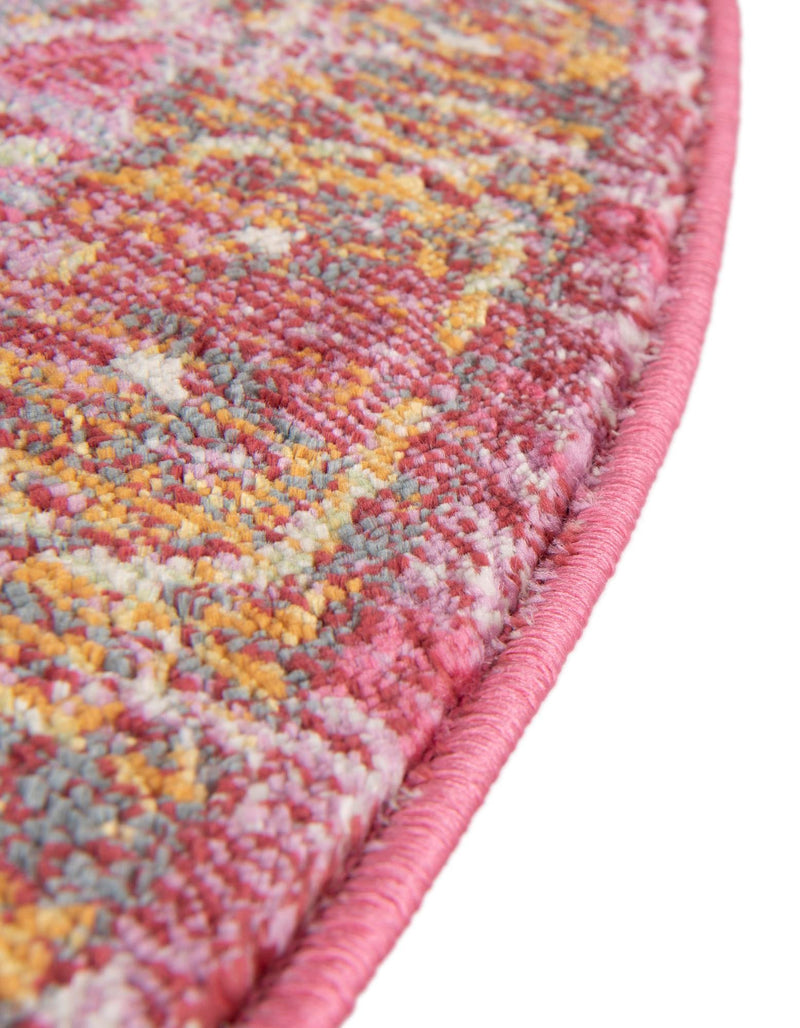 Caribbean Breeze Collection Area Rug -  Lucia Round Pink  lifestyle 69