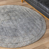 Caribbean Breeze Collection Area Rug -  Utila Round Fume Gray  lifestyle 95