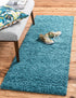 Plush Oasis Collection Area Rug - Serenity (Deep Aqua Blue)