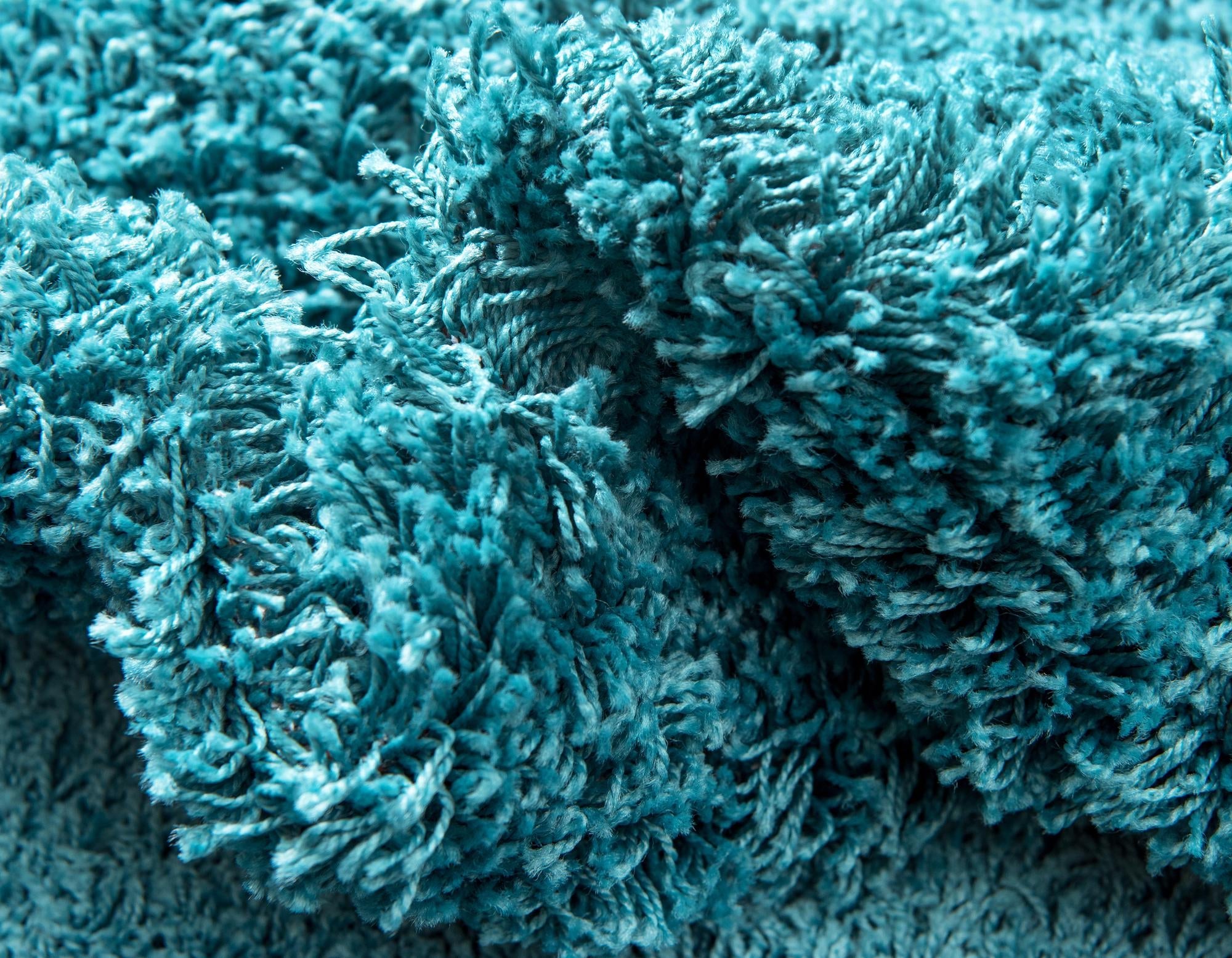 Plush Oasis Collection Area Rug - Serenity (Deep Aqua Blue)