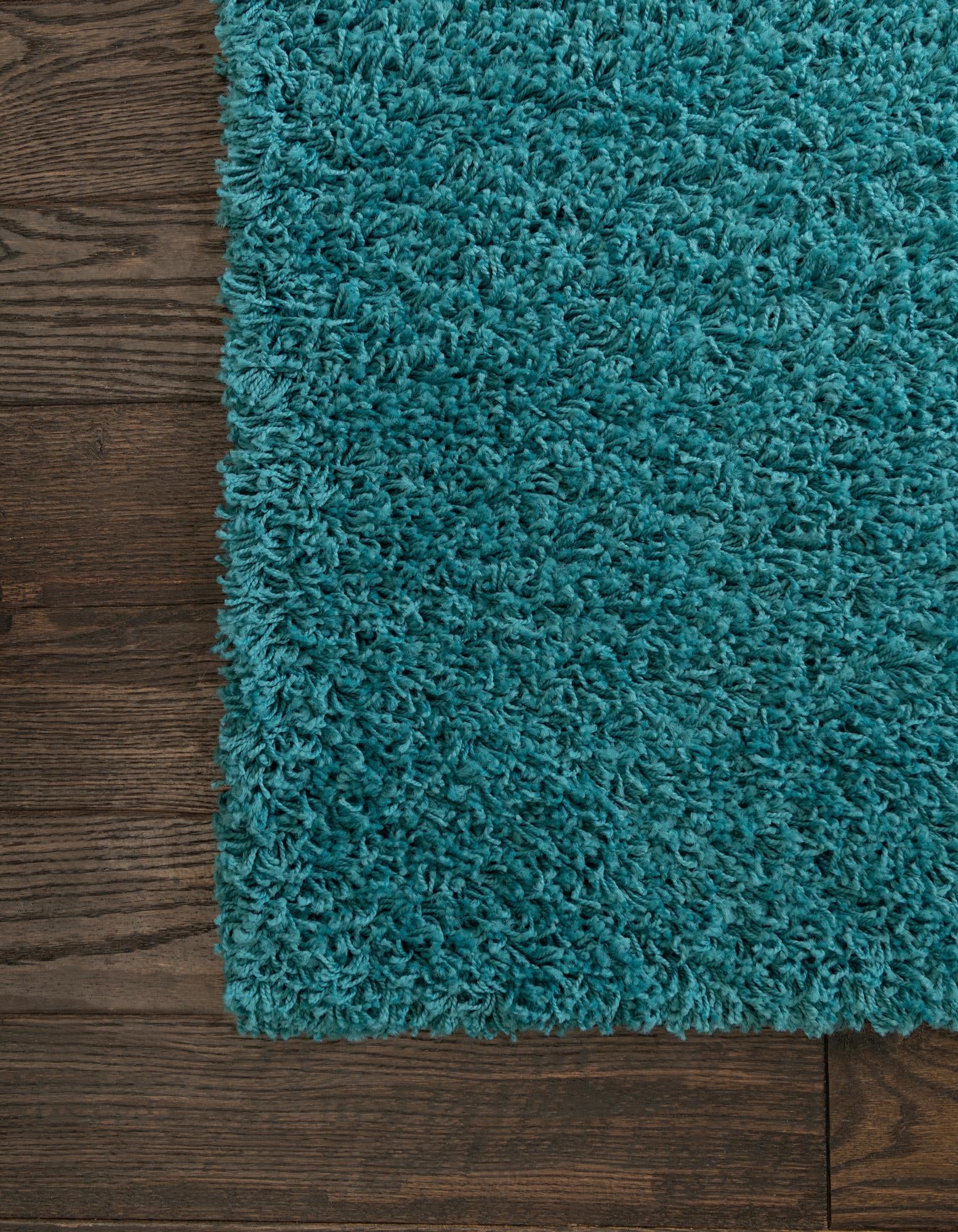 Plush Oasis Collection Area Rug - Serenity (Deep Aqua Blue)