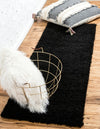 Plush Oasis Collection Area Rug - Serenity (Jet Black) Runner Jet Black  lifestyle 1