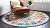 Amalfi Coast Woven Collection Area Rug -  Capri Round Multi  lifestyle 25