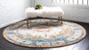 Amalfi Coast Woven Collection Area Rug -  Ravello Round Beige  lifestyle 35