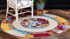 Nomad Haven Collection Area Rug -  Sonoran Round Multi  lifestyle 14