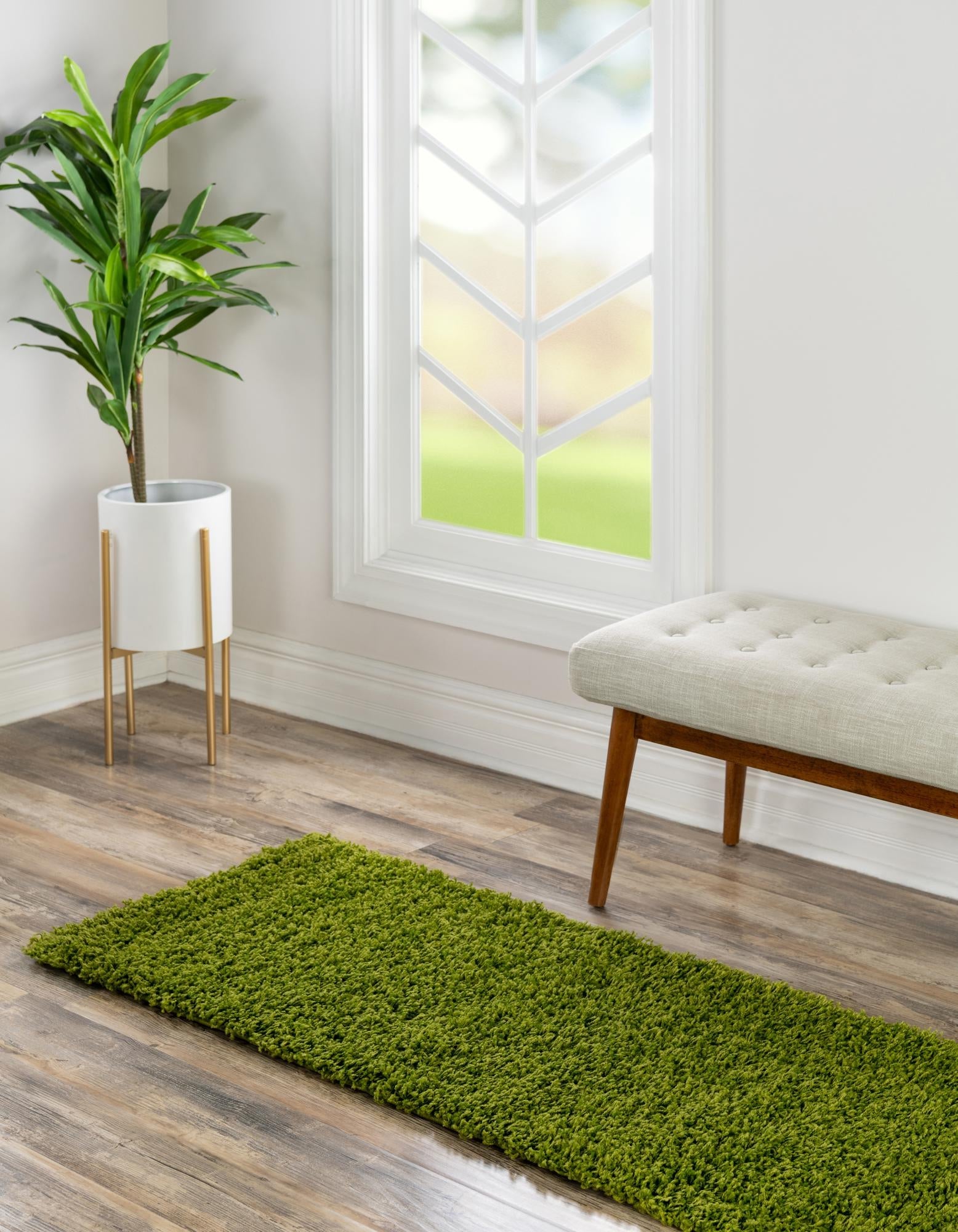 Plush Oasis Collection Area Rug - Serenity (Grass Green)