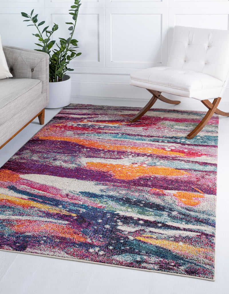 Chromatic Oasis Collection Area Rug -  Solace Rectangular Multi  lifestyle 17