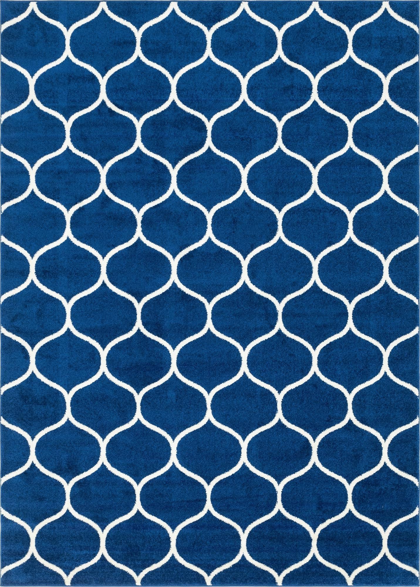 Trellis Mosaic Collection Area Rug -  Pergolatown (Navy Blue)