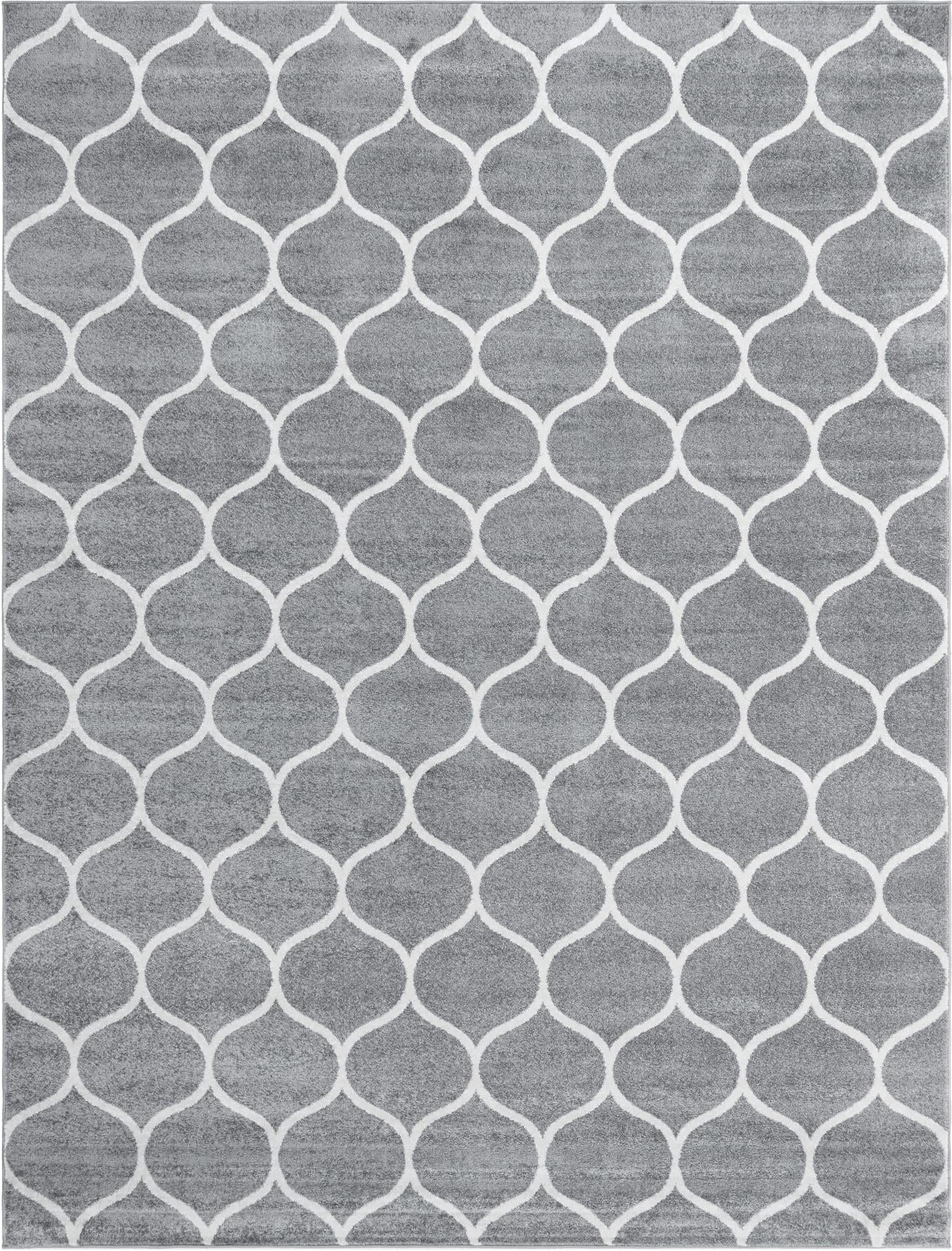 Trellis Mosaic Collection Area Rug -  Pergolatown (Light Gray)