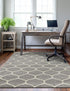 Trellis Mosaic Collection Area Rug -  Pergolatown (Light Gray)