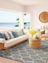 Trellis Mosaic Collection Area Rug -  Pergolatown (Light Gray)