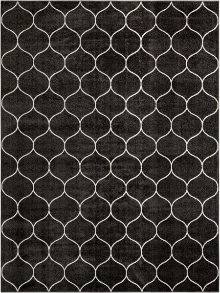 Trellis Mosaic Collection Area Rug -  Pergolatown (Dark Gray)