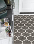 Trellis Mosaic Collection Area Rug -  Pergolatown (Dark Gray)