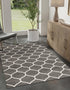 Trellis Mosaic Collection Area Rug -  Pergolatown (Dark Gray)