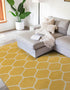 Trellis Mosaic Collection Area Rug -  Pergolatown (Yellow)