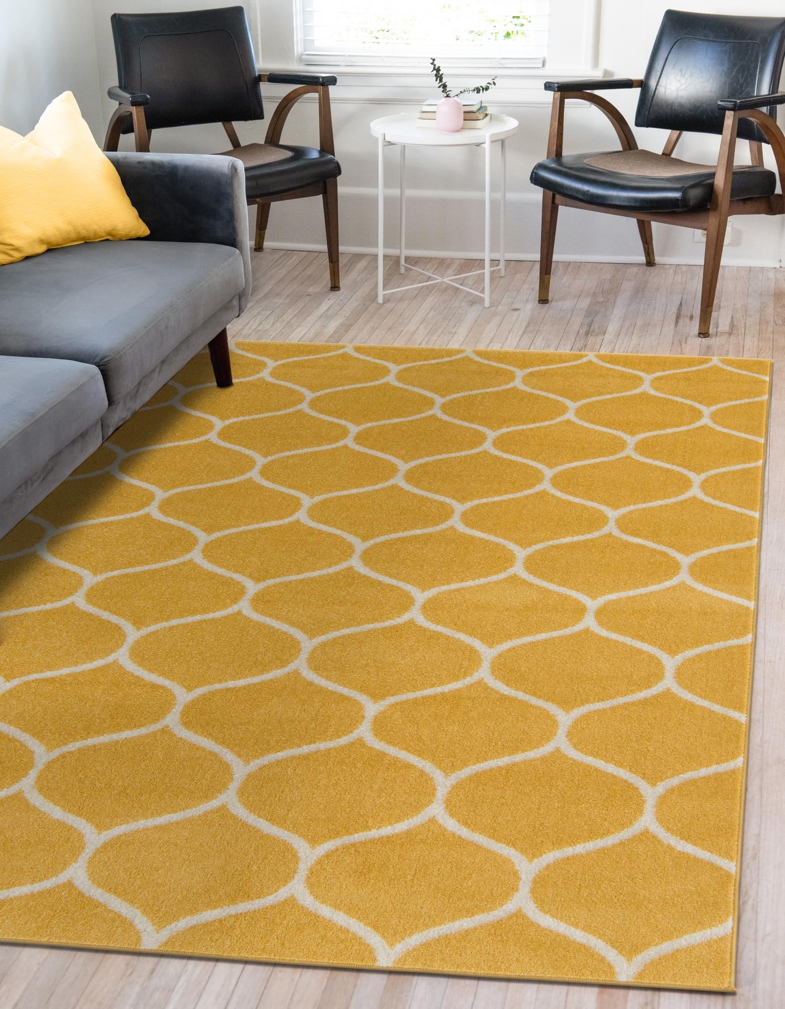 Trellis Mosaic Collection Area Rug -  Pergolatown (Yellow)