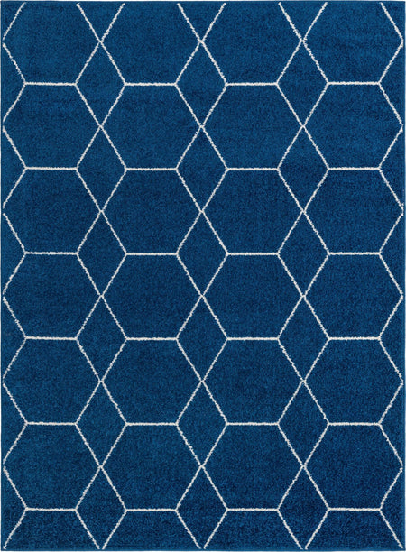 Trellis Mosaic Collection Area Rug - Arborville (Navy Blue)