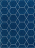 Trellis Mosaic Collection Area Rug - Arborville (Navy Blue)