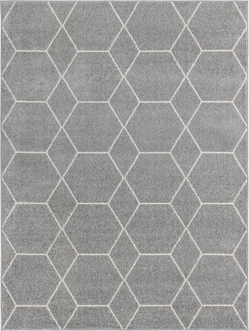 Lattice Garden Collection Area Rug - Arborville (Light Gray) Rectangle Light Gray Main