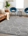 Lattice Garden Collection Area Rug - Arborville (Light Gray) Rectangle Light Gray  lifestyle 8