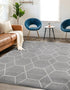 Trellis Mosaic Collection Area Rug - Arborville (Light Gray)