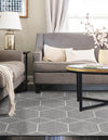 Lattice Garden Collection Area Rug - Arborville (Light Gray) Rectangle Light Gray  lifestyle 12