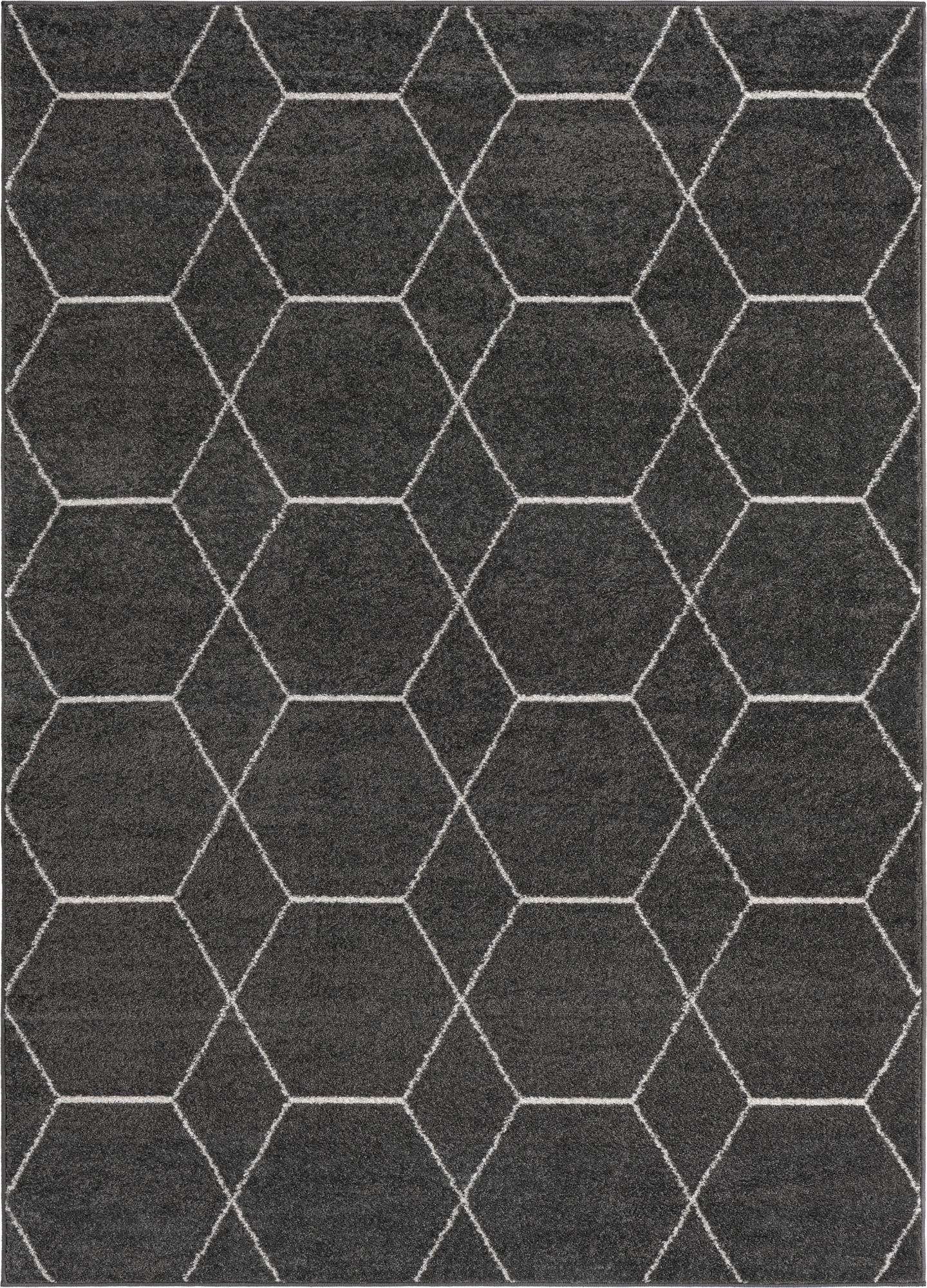 Trellis Mosaic Collection Area Rug - Arborville (Dark Gray)