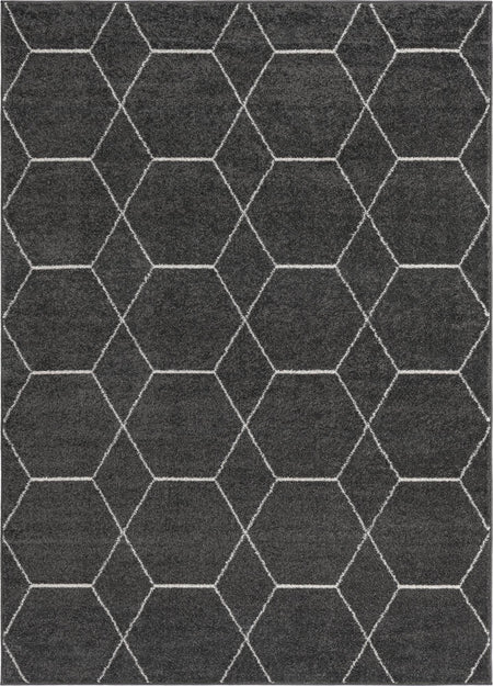 Trellis Mosaic Collection Area Rug - Arborville (Dark Gray)