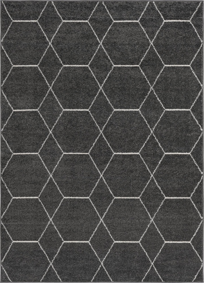 Lattice Garden Collection Area Rug - Arborville (Dark Gray) Rectangle Dark Gray Main