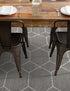 Trellis Mosaic Collection Area Rug - Arborville (Dark Gray)