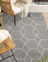 Trellis Mosaic Collection Area Rug - Arborville (Dark Gray)