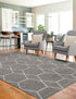 Trellis Mosaic Collection Area Rug - Arborville (Dark Gray)