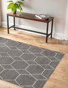 Lattice Garden Collection Area Rug - Arborville (Dark Gray) Rectangle Dark Gray  lifestyle 36