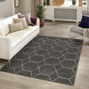 Lattice Garden Collection Area Rug - Arborville (Dark Gray) Rectangle Dark Gray  lifestyle 56