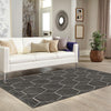 Lattice Garden Collection Area Rug - Arborville (Dark Gray) Rectangle Dark Gray  lifestyle 57