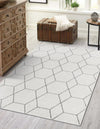 Lattice Garden Collection Area Rug - Arborville (Ivory) Rectangle Ivory  lifestyle 0