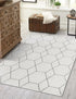 Trellis Mosaic Collection Area Rug - Arborville (Ivory)