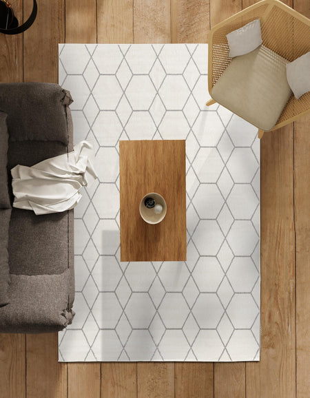 Trellis Mosaic Collection Area Rug - Arborville (Ivory)