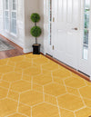 Lattice Garden Collection Area Rug - Arborville (Yellow) Rectangle Yellow  lifestyle 15