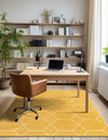 Lattice Garden Collection Area Rug - Arborville (Yellow) Rectangle Yellow  lifestyle 31