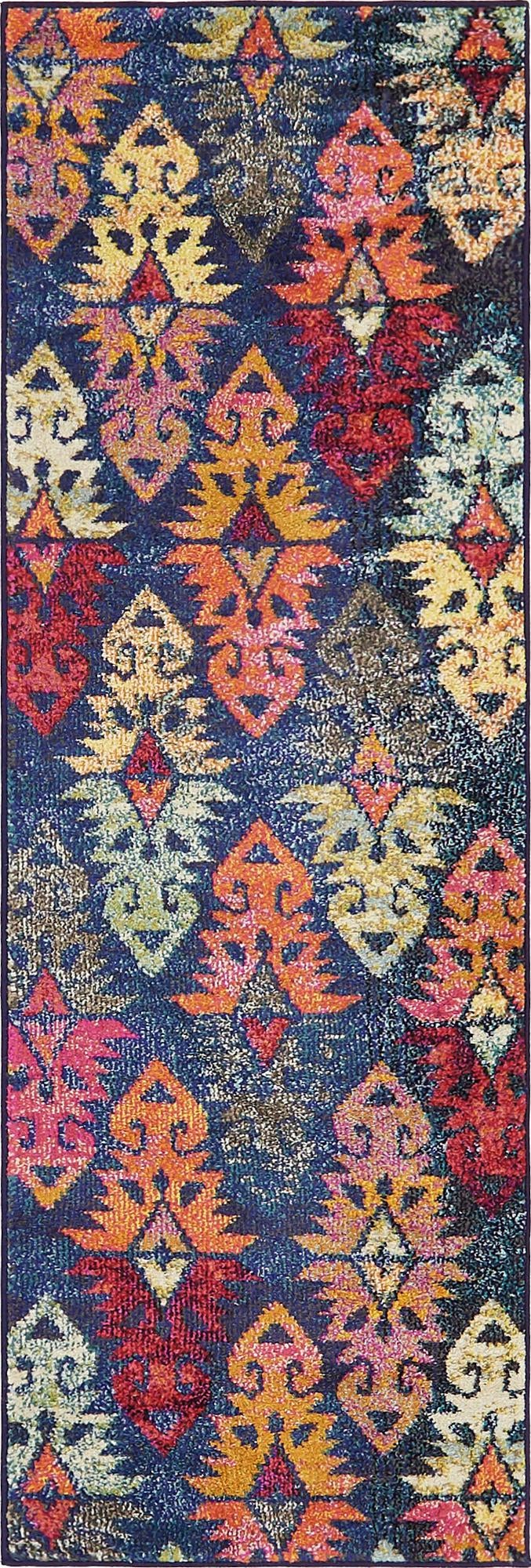 Sedona Vista Collection Area Rug -  Hopi Runner Navy Blue  lifestyle 11