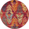 Sedona Vista Collection Area Rug -  Hopi Round Rust Red  lifestyle 14