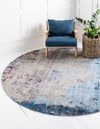 Urban Hub Collection Area Rug -  Plaza Round Multi  lifestyle 17