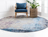 Urban Hub Collection Area Rug -  Plaza Round Multi  lifestyle 19