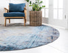 Urban Hub Collection Area Rug -  Plaza Round Multi  lifestyle 21