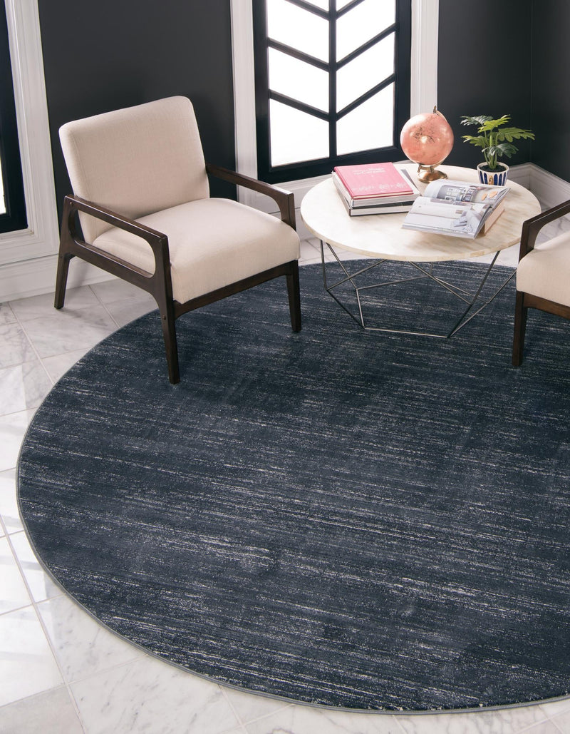 Metro Heights Collection Area Rug -  Yorkville Round Navy Blue  lifestyle 107