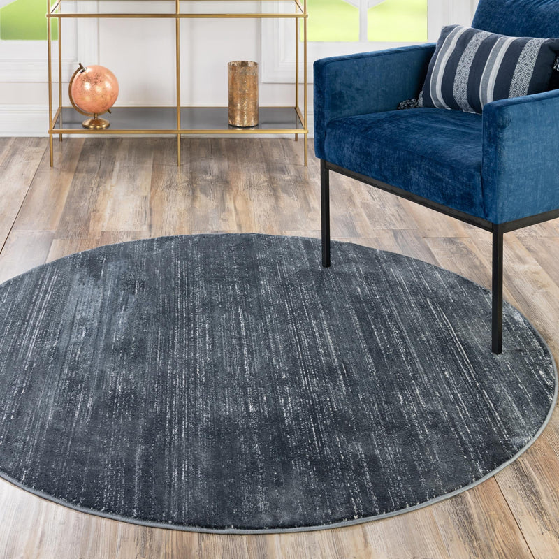 Metro Heights Collection Area Rug -  Yorkville Round Navy Blue  lifestyle 162